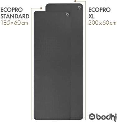 Килимок для йоги Bodhi ECO PRO натуральний каучук 185х60х0,4 см