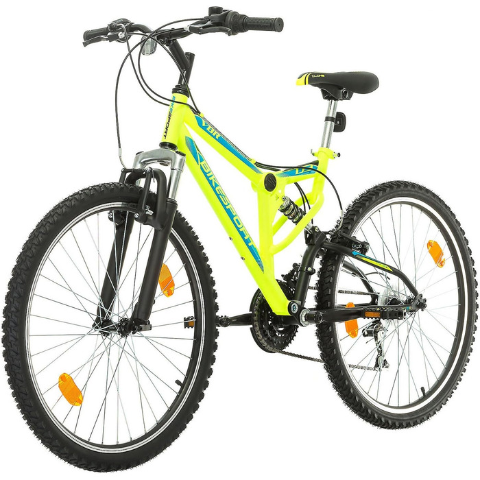 Велосипед MTB Mountain Bike Повністю підвісний 26-дюймовий Bikesport Parallax Shimano 18 Speed Neon Green