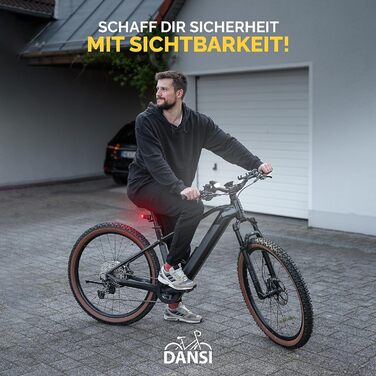 Набір велосипедних LED-ліхтарів DANSI StVZO, яскраве світло переднє 30/15 люкс, батарейковий комплект
