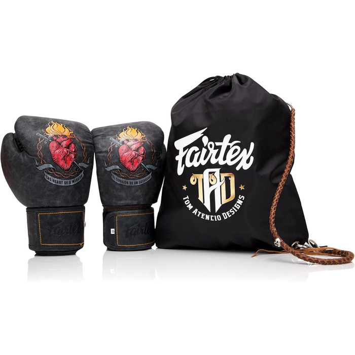 Боксерські рукавички Fairtex Heart of a Warrior преміум-класу з муай-тай, обмежена серія 12 унцій