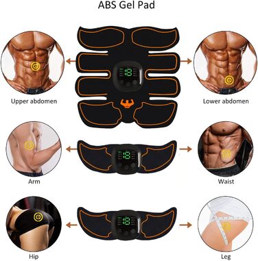 AILEDA EMS Estimulador Muscular Abdominal, Multimodo e Intensidad