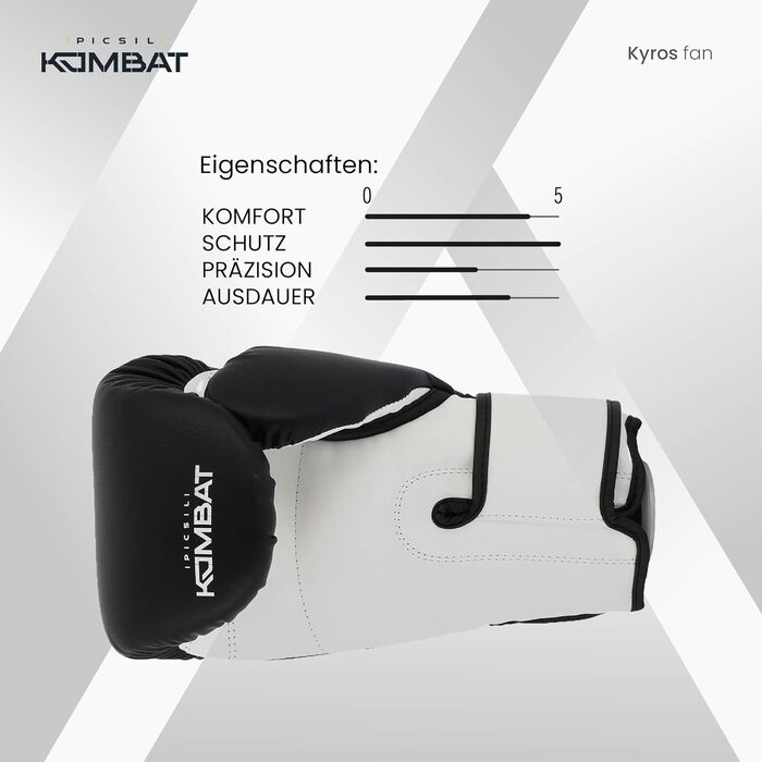 Боксерські рукавички Picsil Kombat Kyros для тренувань та боїв, універсальні, для Муай Тай, ММА, кікбоксингу