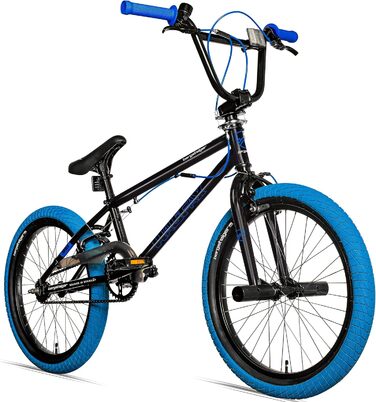 Альпініст Галіфакс 20 дюймів BMX, фетбайк, система ротора 360, фрістайл, 2 сталеві кілочки, захист ланцюга, вільний хід синій / чорний