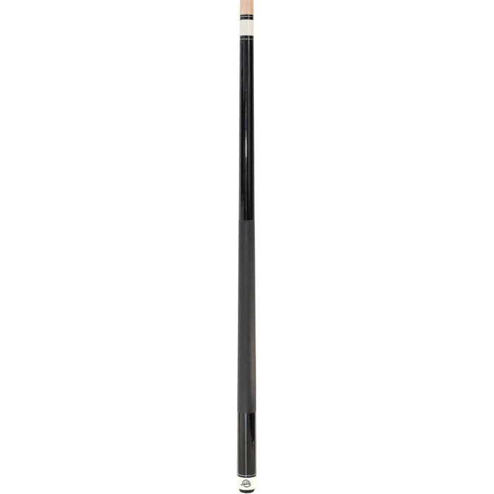 Серія Hardy Pool Billiard Cue Uni, більярдні киї з 2 предметів із ручкою зі штучної шкіри, довжина кия 147 см, багатошарова професійна клейка шкіра 12,5 мм, швидкознімна пряжка з нержавіючої сталі, синій, сірий, чорний (чорний)