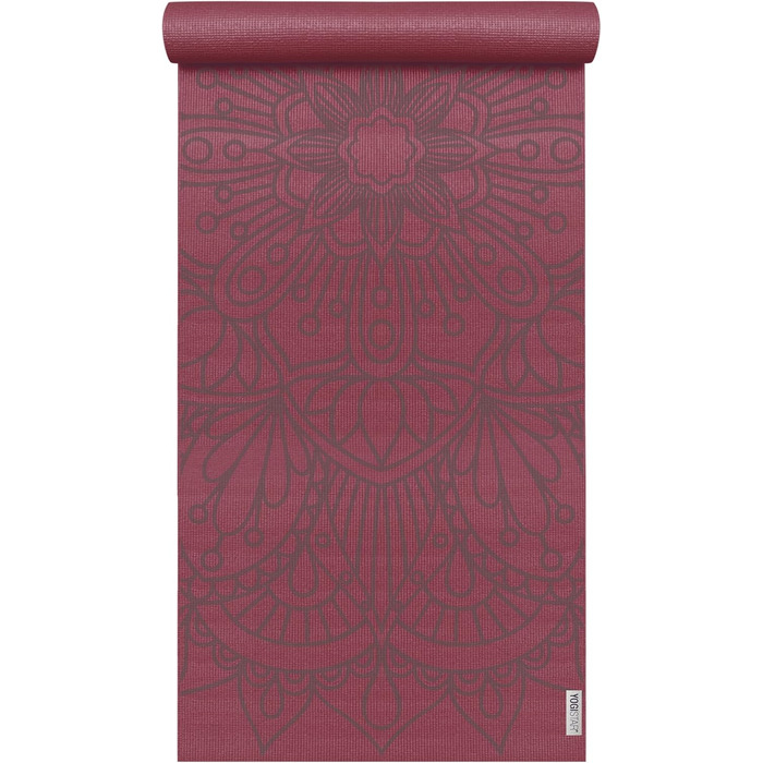 Килимок для йоги Yogistar Yogimat Basic - Колекція творів мистецтва - Lotus Mandala Bordeaux