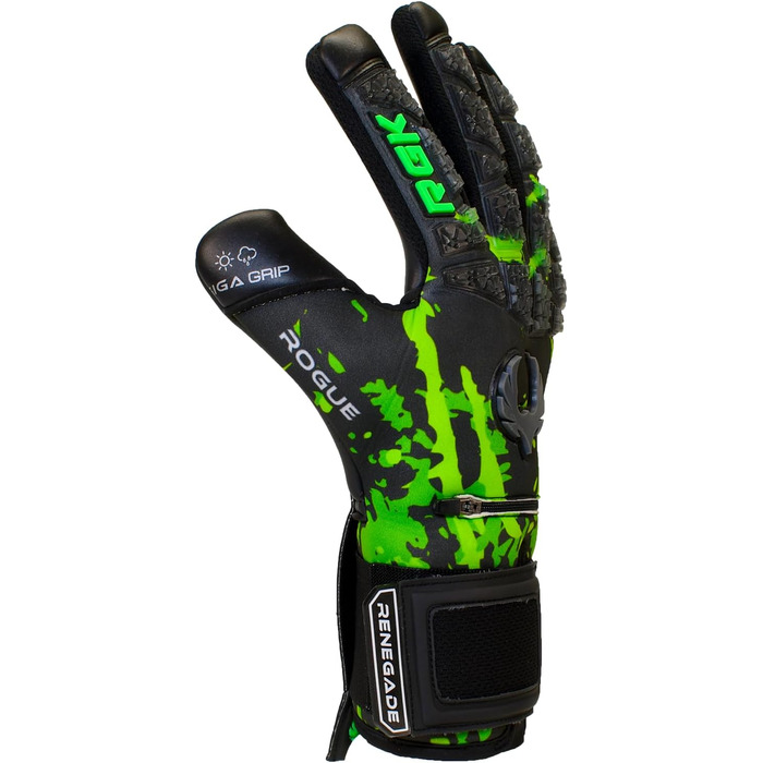 Воротарські рукавички Renegade GK Rogue Limited Edition з фингерсейвом, 4+3 мм Giga Grip, розміри 6-11, рівень 4+, для чоловіків, дорослих та дітей