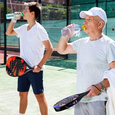 Ракетка Padel вуглецева Eva Memory Flex легка (червона, 2 шт.)