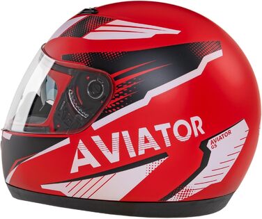 Мотошолом з сонцезахисним візором Integralhelm матовий червоно-білий для мотоцикла, квадроцикла, складаний