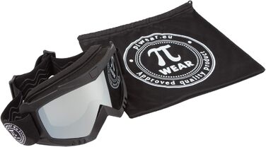 Мотозахисні окуляри PiWear MX Muddy M, дзеркальні, високоякісні скі-окуляри з UV-захистом, пінною підкладкою для активного відпочинку: лижі, велосипед, сноуборд, туризм, чорні