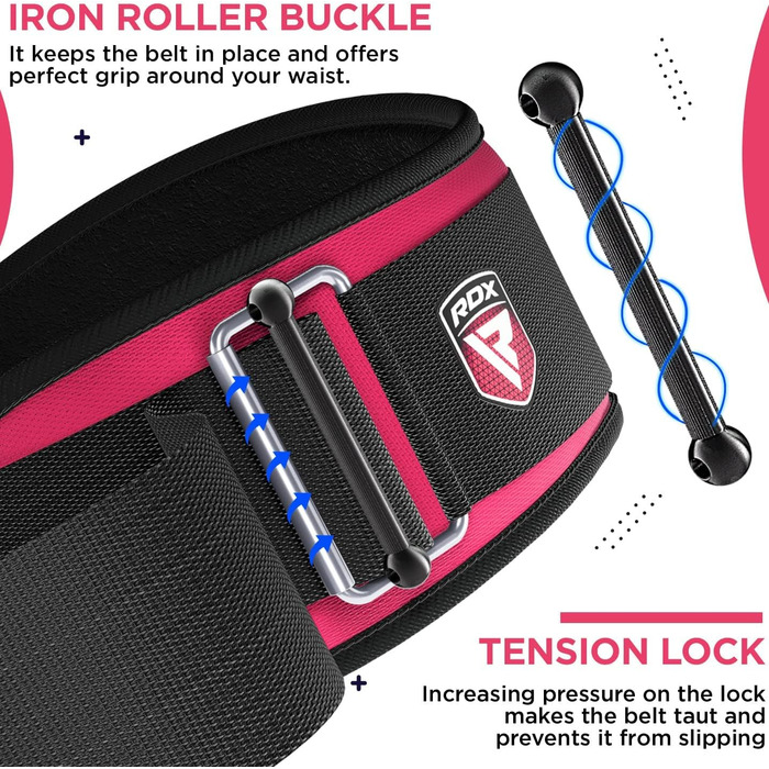 RDX 6.5 Тренувальні пояси Powerlifting Powerlifting Belt (PINK, L)