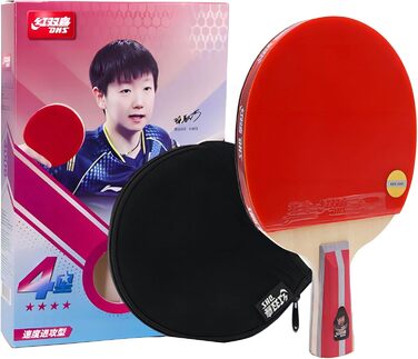 Ракетка DHS для настільного тенісу з ураганною гумою, ITTF, з сумкою