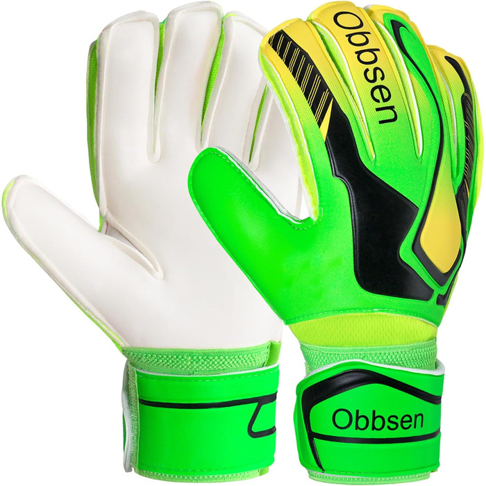 Рукавички воротарські Junior Unisex Super-Grip Fingersave зелені (р. 6)