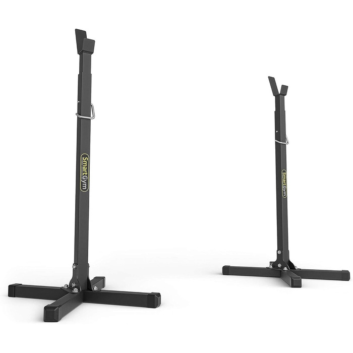 Marbo Sport стійки для присідань з довгою штангою SG-10, пара, регульовані, для силових тренувань, фітнесу, чорні