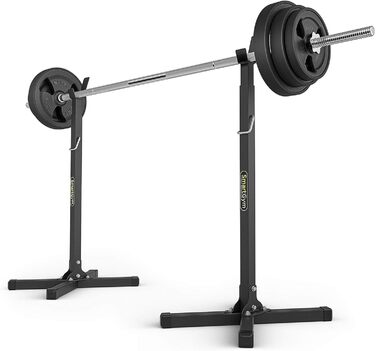Marbo Sport стійки для присідань з довгою штангою SG-10, пара, регульовані, для силових тренувань, фітнесу, чорні