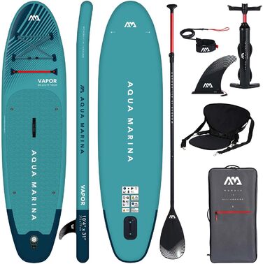 Надувна SUP дошка Aqua Marina Весло стоячи AQUAMARINA Vapor 2021 Повний пакет 315x79x15 см VAPOR KAYAK SEAT