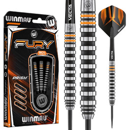 Дартси WINMAU Fury 22-28 г вольфрамові з призмовими крилами та Vecta стрижнями