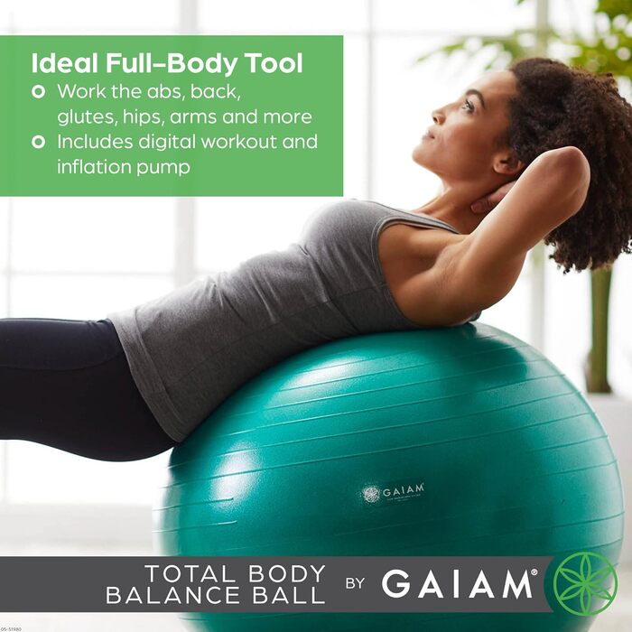 Набір м'ячів Gaiam Total Body Balance 65 см зелений