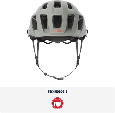 Велошолом ABUS Moventor 2.0 для MTB, All-Mountain, сіро-крейдяний, розмір L (57-61 см), для чоловіків і жінок, комфортний