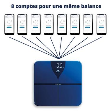 Цифрова вага для людей BAXTRAN з Bluetooth, аналізом жиру та додатком, смарт-вага, стильний дизайн, міцна електронна вага