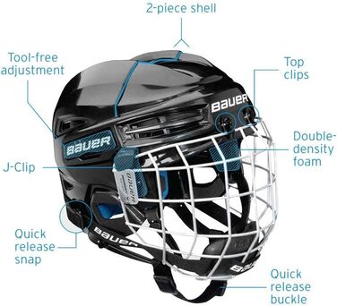 Шолом Bauer Prodigy із решіткою, One Size, синій