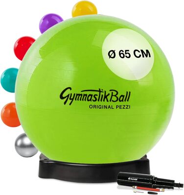 М'яч Pezzi Standard 65см Яблучно-зелений з Ball Bowl & Pump