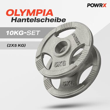 Набір пластин POWRX Olympia 2,5-40 кг, Ø50 мм, чавун