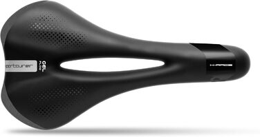 Велосипедне сідло Selle Italia Sportourer X Race Gel Flow Hi-Viz, чорне, універсальний розмір