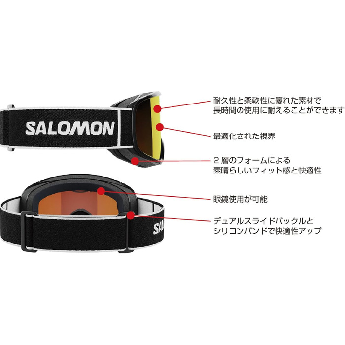 Окуляри Salomon Aksium 20 Photochromic Unisex Ski Snowboarding, відмінна посадка та комфорт, довговічність та автоматична оптимізація Vision NS Black