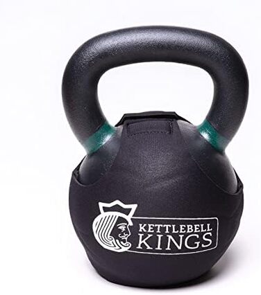 СПЕЦІАЛЬНО ДЛЯ ПРОДУКТІВ KETTLEBELL KINGS - Обгортка для гирі з пудровим покриттям - LB - Чохол для гирі для підлоги з неопреновим рукавом 3 мм для тренажерного залу або домашнього фітнесу Захист гирі (70 фунтів)