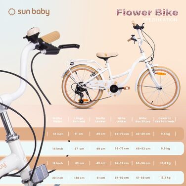 Велосипед Sun Baby Flower Bike 20, 6-шв. Shimano, для дівчинки 6-10 р.