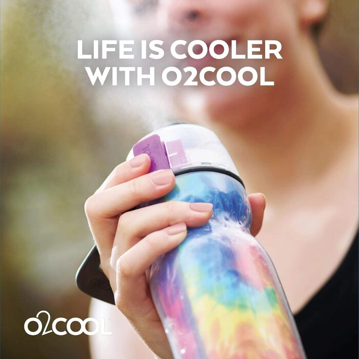 Пляшка для води O2COOL Mist 'N Sip 2в1 з туманом і функцією пиття без протікання Ombre Blue