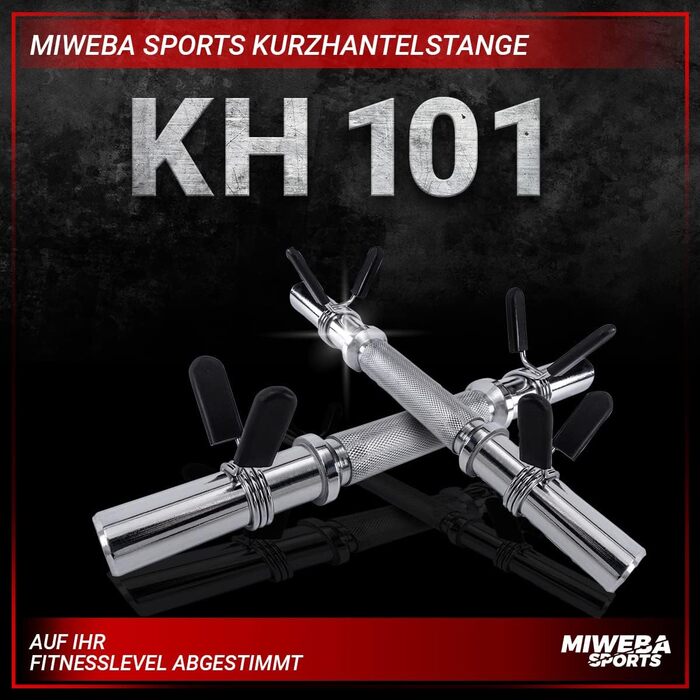 Гантель Miweba Sports KH100/101 35см Ø30мм з пружин. застібкою