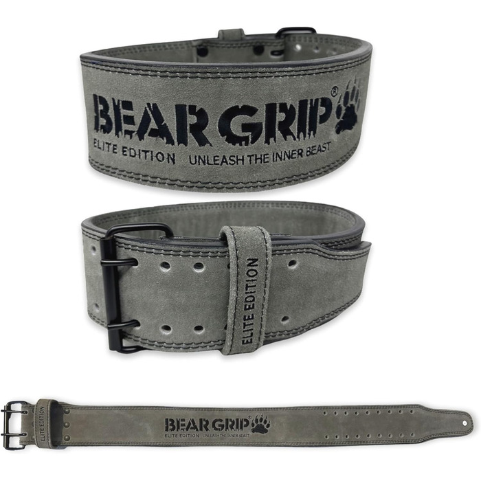 Пояс важкої атлетики BEAR GRIP Power Belt Elite XS, сірий