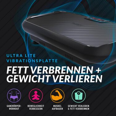 Вібраційна пластина Bluefin C Ultra Lite для м'язів і тренування, синя