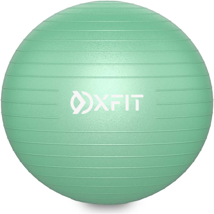 М'яч для вправ OXFIT, Anti-Burst, 70-75см, м'ятно-зелений, насос