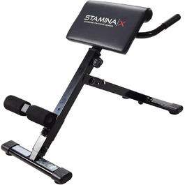 Скам'я для гіперекстензії Stamina X, регульована, для пресу, спини та корпусу, фітнес, тренування вдома