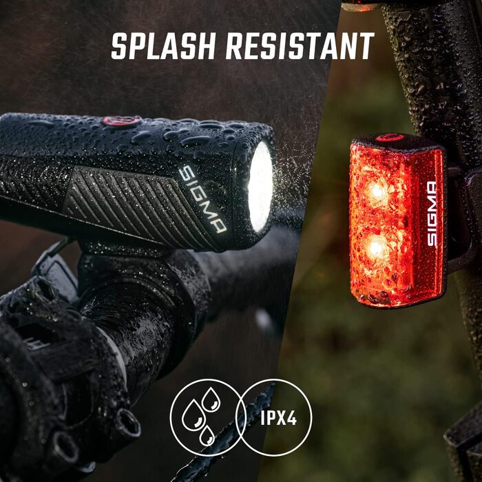 Велосипедний світлодіодний ліхтар Sigma Buster 400 TR.RL 80 LED USB, чорний, універсальний розмір