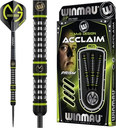 Стріли WINMAU MvG Acclaim 25 г, вольфрам, з польотами та валами