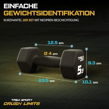 Набір неопренових гантелей TREX SPORT 2 шт 4-20 кг для жінок і чоловіків