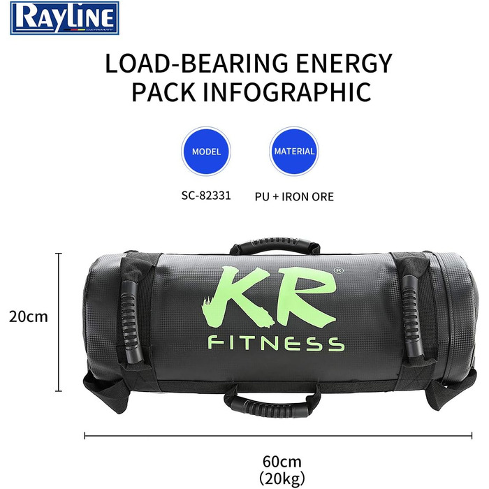 Мішок Rayline 5 кг для фітнесу, бодібілдингу, гімнастики, тренувань