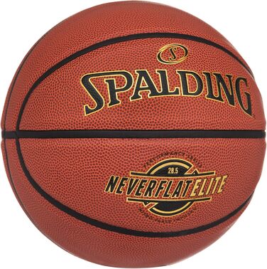 Баскетбольний м'яч Spalding NeverFlat Elite у приміщенні на відкритому повітрі (76970A, середній розмір 6, 28,5')