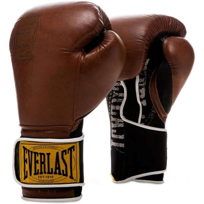 Боксерські рукавички Everlast 1910 Класичні, коричневі, 12 унцій