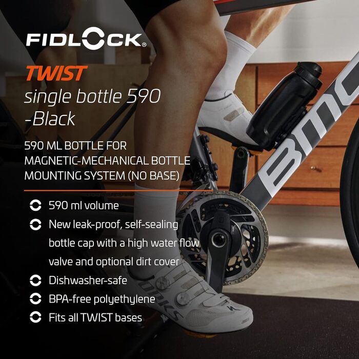 Пляшка для води Fidlock з коннектором Twist Gr. (чорна, 590 мл)