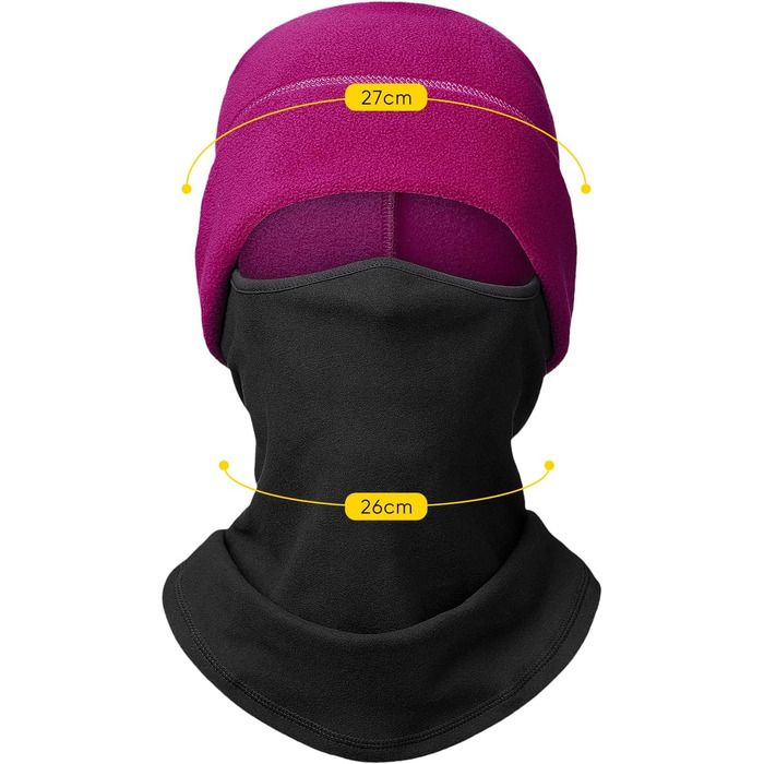 Маска для обличчя Snowledge Ski Balaclava Winter S-4XL Rose