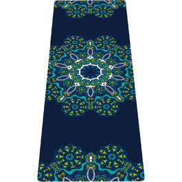 Складаний легкий килимок для йоги LaiEr 183x61x0,15 см з малюнком Mixed Flowers – портативний, для йоги, пілатесу, бікраму та фітнесу
