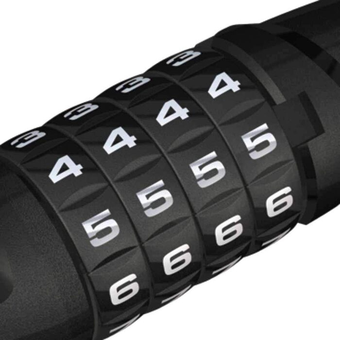Велосипедний тросовий замок ABUS Steel-O-Flex Tresorflex 6615C з кодовим механізмом і кріпленням, сталевий, рівень безпеки 5