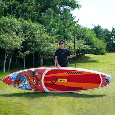 Надувна SUP-дошка FunWater 3,9 м, ультралегка, комплект: весло, 3 плавці, насос, рюкзак, ліш, водонепроникна сумка