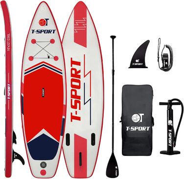Надувна SUP-дошка для веслування стоячи 320×81×15 см з веслом, насосом і аксесуарами, універсальна для всіх рівнів, міцний серфборд
