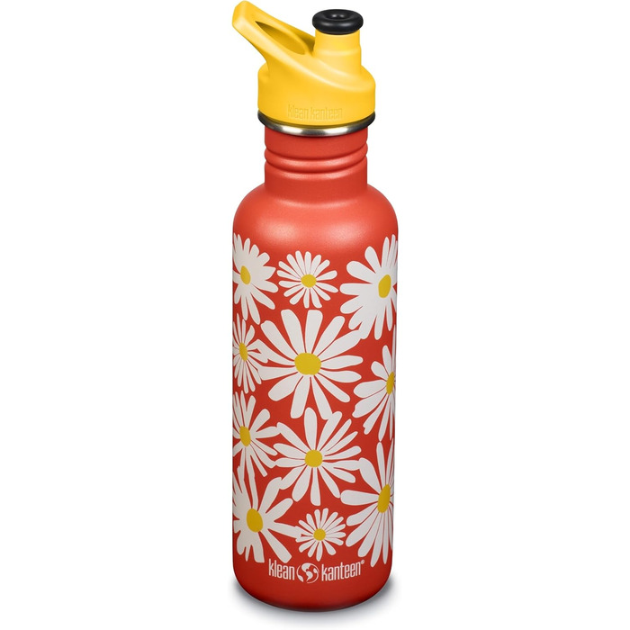 Пляшка для води Klean Kanteen Classic 800 мл, Daisy, сталева