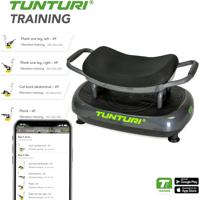 Вібраційна платформа Tunturi Cardio Fit V10/V20 з вібраціями для фітнесу